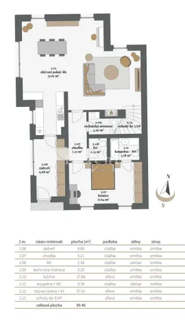 Prodej bytu 4+kk, Praha - Suchdol, Pod rybníčkem, 283 m2