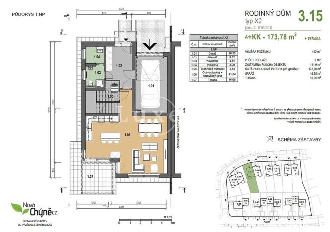 Prodej rodinného domu, Chýně, Cenomanská, 174 m2