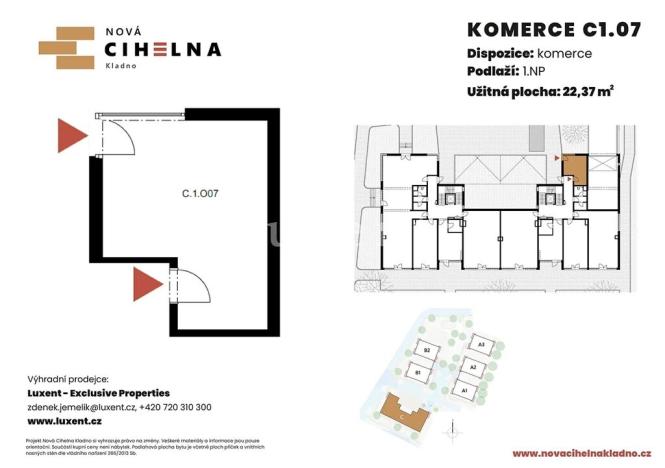 Prodej kanceláře, Kladno, 22 m2
