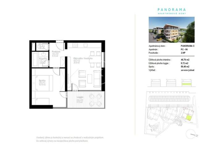 Prodej bytu 2+kk, Bobrovník, Slovensko, 56 m2