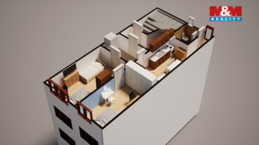 Prodej bytu 2+1, Česká Kamenice, Nerudova, 53 m2