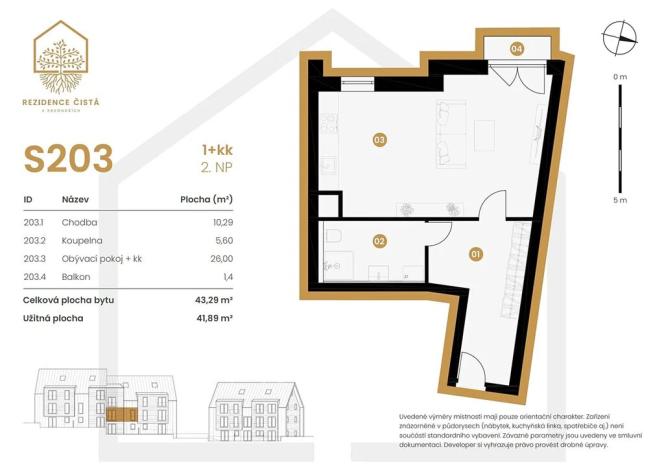 Prodej bytu 1+kk, Černý Důl, 43 m2