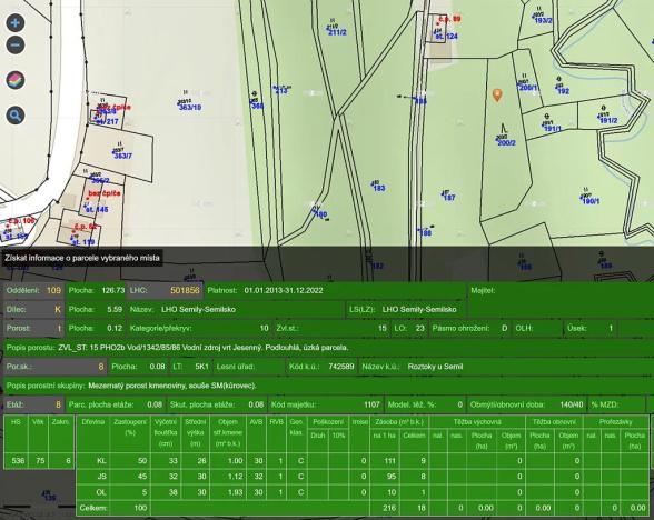 Prodej lesa, Roztoky u Semil, 1169 m2