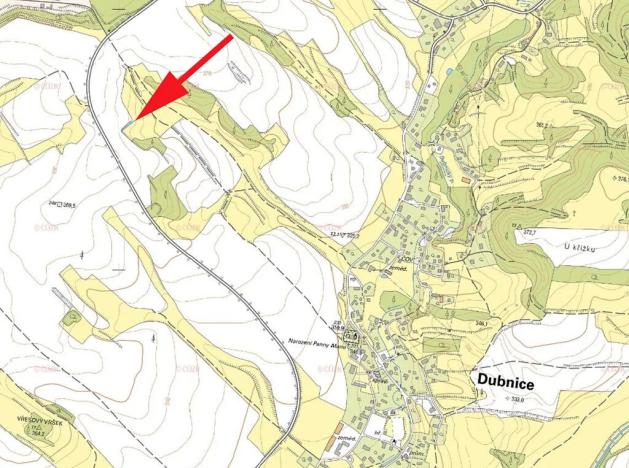 Prodej louky, Dubnice, 299 m2