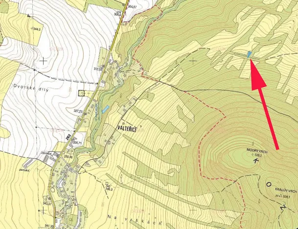 Prodej lesa, Stružnice, 590 m2