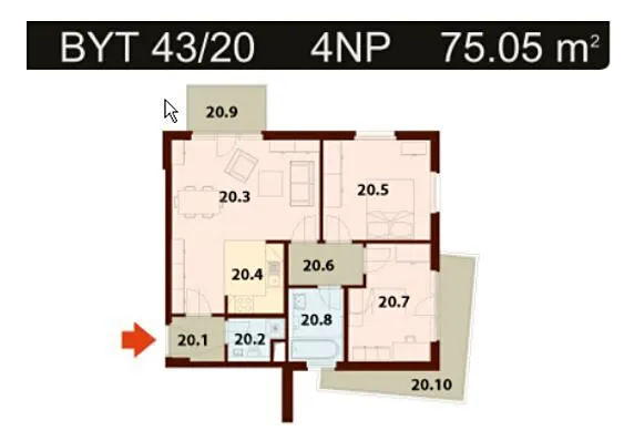 Pronájem bytu 3+kk, Praha - Dejvice, Lindleyova, 78 m2