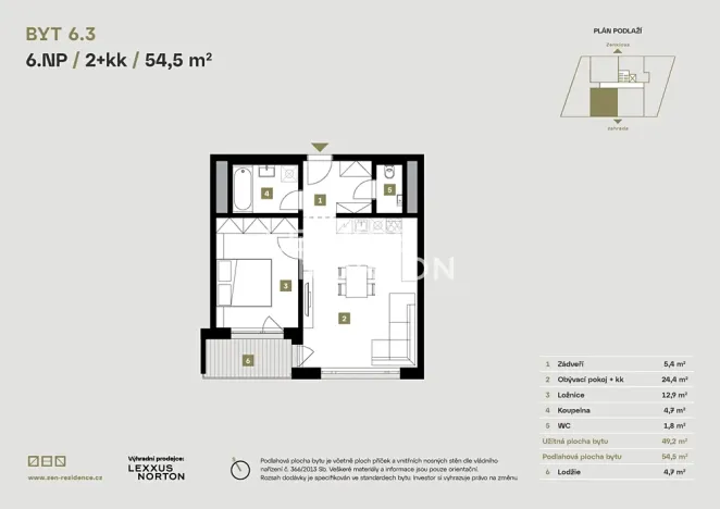 Prodej bytu 2+kk, Praha - Libeň, Zenklova, 55 m2