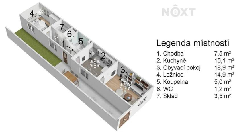 Prodej rodinného domu, Veselí nad Moravou, Ostrožská, 66 m2