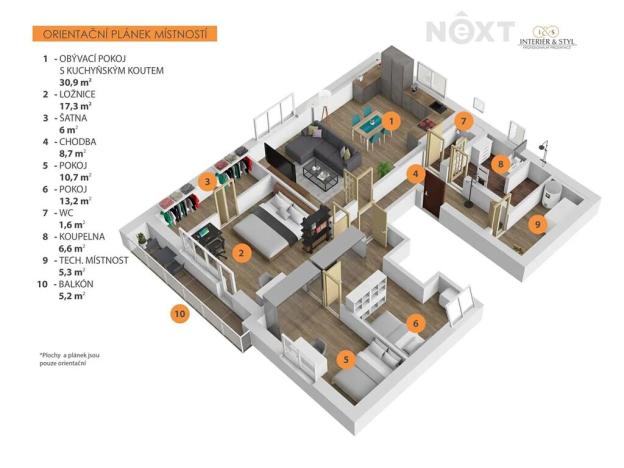 Prodej bytu 4+kk, Větrušice, Jižní, 96 m2