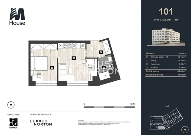 Prodej bytu 2+kk, Praha - Vršovice, Murmanská, 40 m2