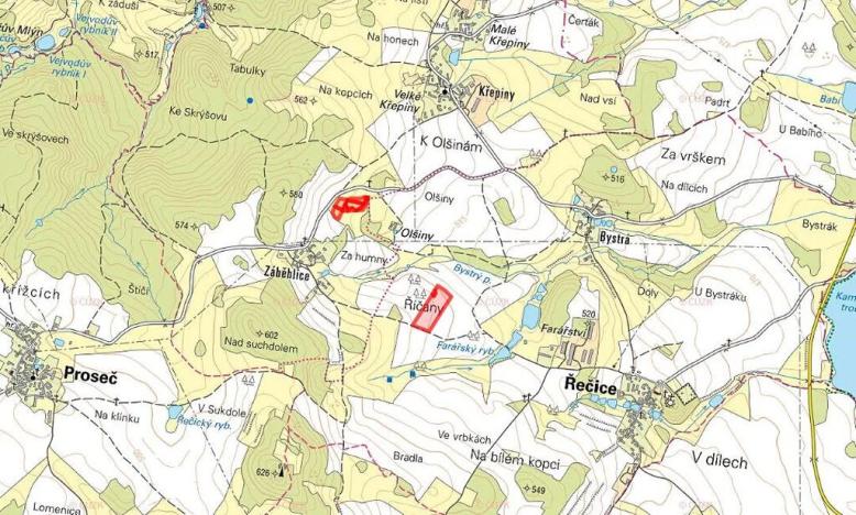 Prodej louky, Řečice, 30273 m2