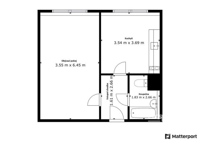 Pronájem bytu 1+1, Ústí nad Labem - Krásné Březno, Rozcestí, 41 m2