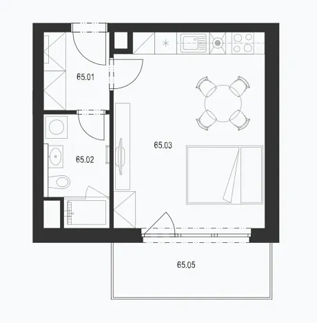 Prodej bytu 1+kk, Plzeň, Pecháčkova, 31 m2