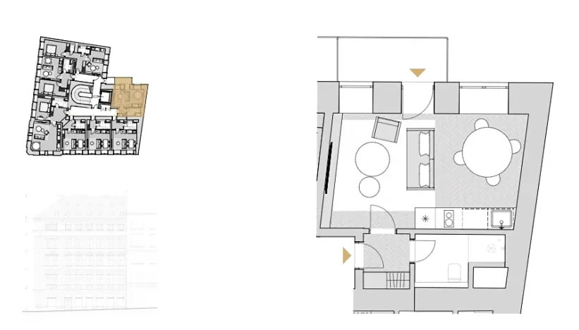 Prodej bytu 1+kk, Praha - Nové Město, Školská, 31 m2