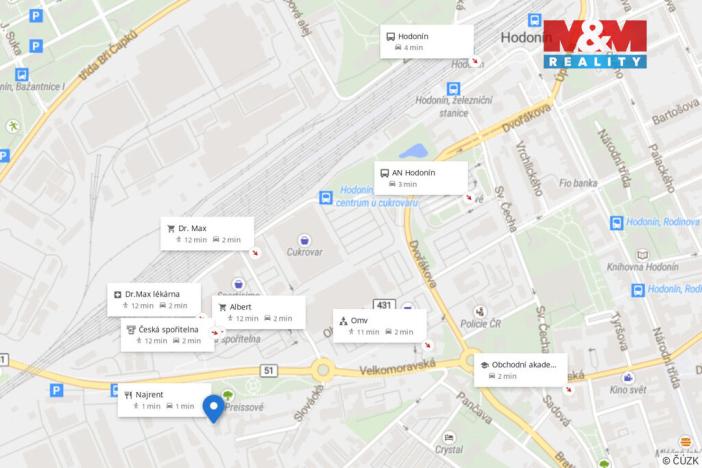 Pronájem kanceláře, Hodonín, Velkomoravská, 18 m2