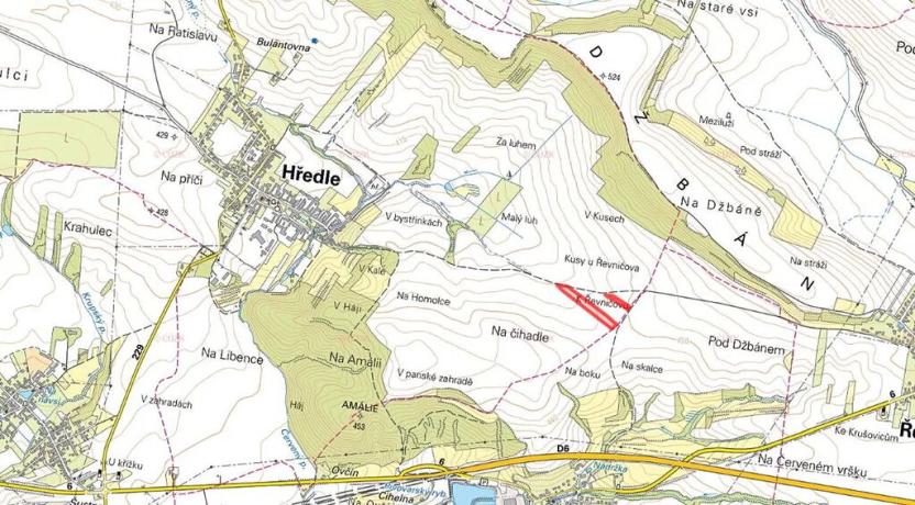 Prodej pole, Hředle, 5455 m2