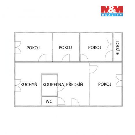 Prodej bytu 4+1, Jirkov, Generála Svobody, 80 m2