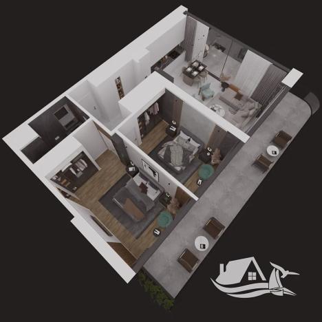 Prodej bytu 2+kk, Trikomo, Kypr, 50 m2