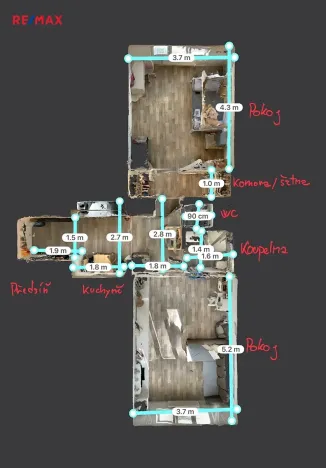 Prodej bytu 2+1, Kuřim, Školní, 55 m2