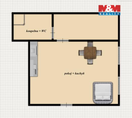 Pronájem bytu 1+kk, Dobruška, Opočenská, 40 m2