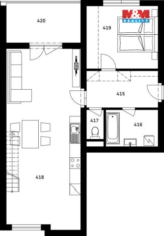 Prodej bytu 2+1, Nýrsko, 91 m2
