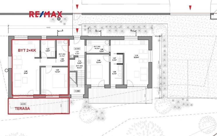 Prodej bytu 2+kk, Mladé Buky, 51 m2