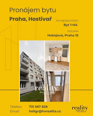 Pronájem bytu 1+kk, Praha - Hostivař, Hokejová, 23 m2