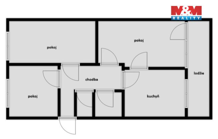 Prodej bytu 3+1, Vroutek, Na Hůrce, 65 m2