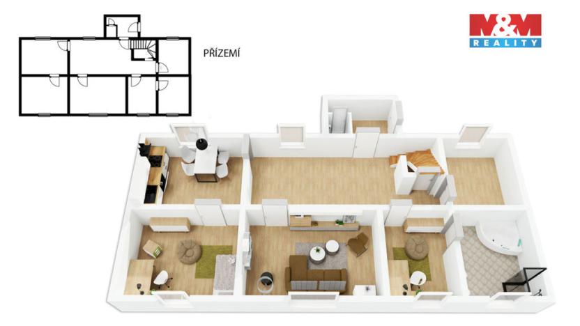 Prodej rodinného domu, Kácov, 196 m2