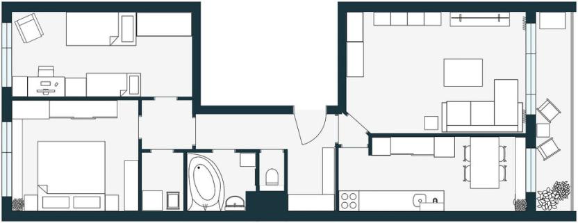Prodej bytu 3+1, Praha - Řepy, Nevanova, 70 m2