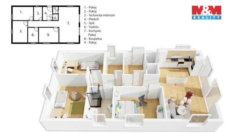 Prodej rodinného domu, Černuc, 87 m2