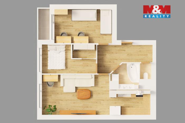 Prodej bytu 3+kk, Praha - Petrovice, Rezlerova, 65 m2