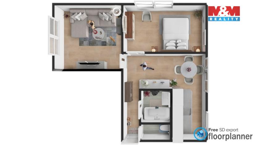 Prodej bytu 3+kk, Kunčina - Nová Ves, 64 m2
