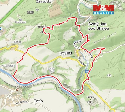 Prodej louky, Beroun - Beroun-Hostim, 2017 m2