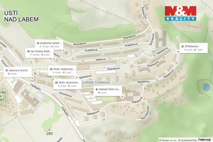 Pronájem bytu 1+1, Ústí nad Labem, Šrámkova, 34 m2