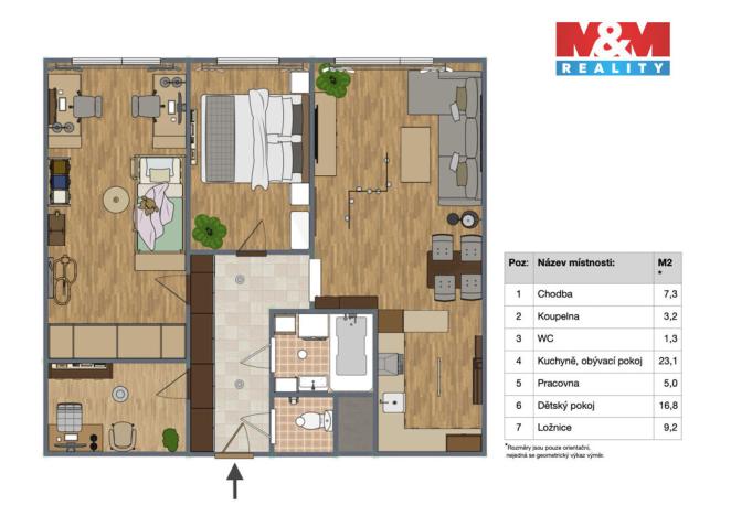 Prodej bytu 3+kk, Beroun - Beroun-Město, Tyršova, 66 m2