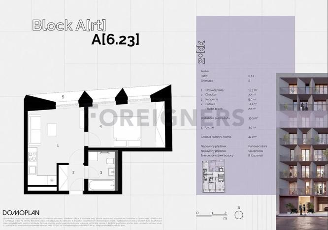 Pronájem bytu 2+kk, Brno, Bratislavská, 37 m2