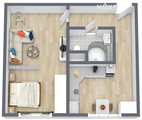 Pronájem bytu 1+1, Žatec, Jabloňová, 40 m2