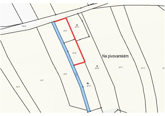 Prodej zahrady, Boršov nad Vltavou, K Pilotovi, 460 m2