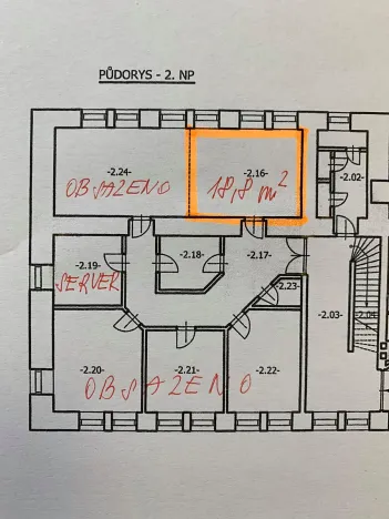 Pronájem kanceláře, Smržovka, Na Kopečku, 19 m2