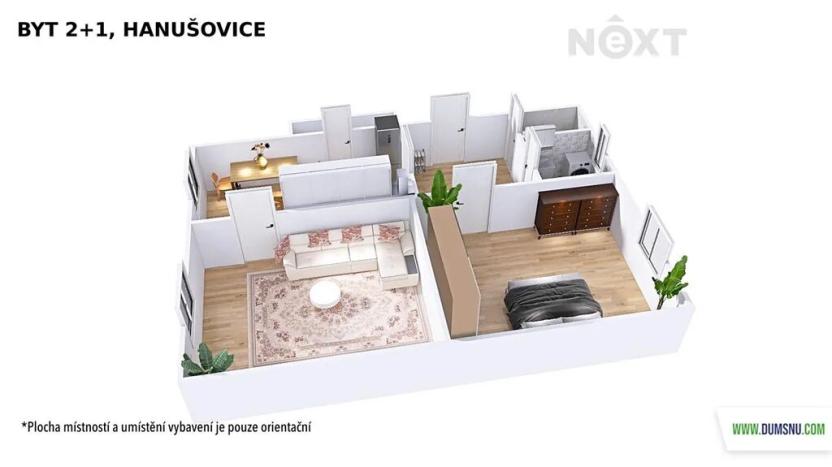 Pronájem bytu 2+1, Hanušovice, Hlavní, 69 m2