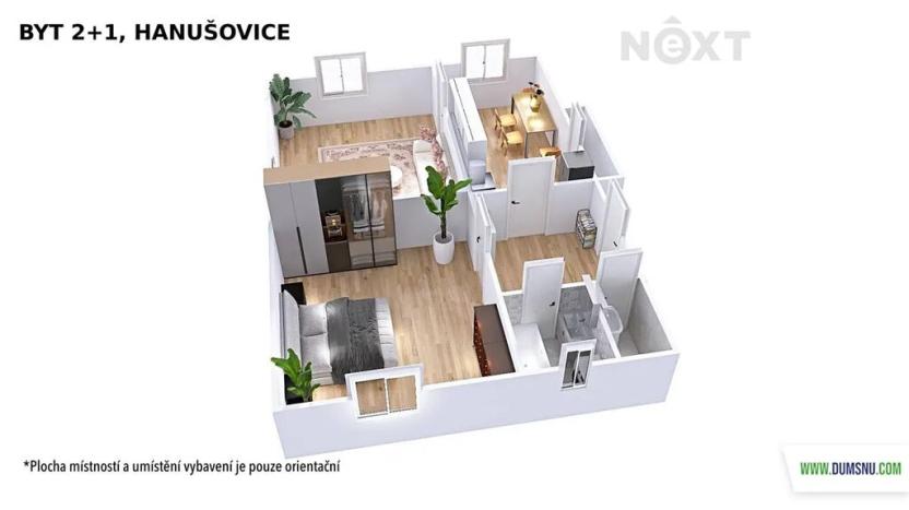 Pronájem bytu 2+1, Hanušovice, Hlavní, 69 m2