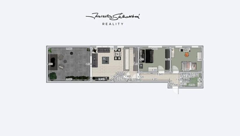 Pronájem bytu 3+kk, Olomouc, Bacherova, 72 m2