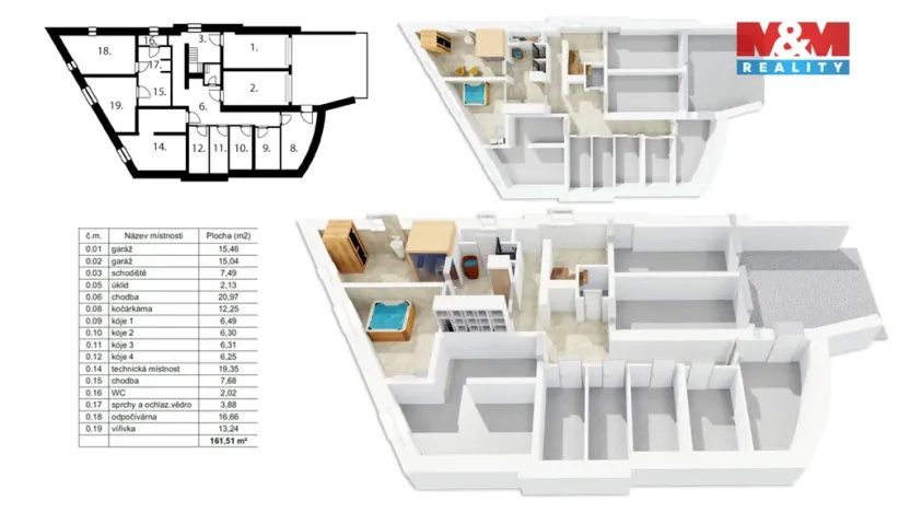 Prodej bytu 4+kk, Praha - Hlubočepy, Pod třešněmi, 145 m2