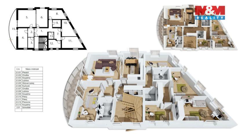 Prodej bytu 5+1, Praha - Hlubočepy, Pod třešněmi, 149 m2