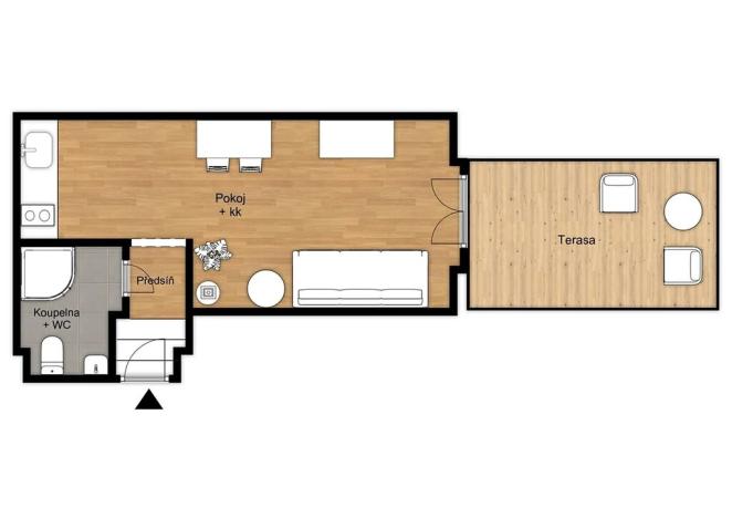 Prodej bytu 1+kk, Praha - Komořany, Nad teplárnou, 36 m2