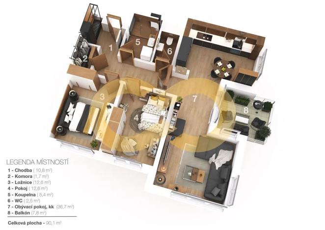 Prodej bytu 3+kk, Praha - Dolní Měcholupy, Honzíkova, 86 m2