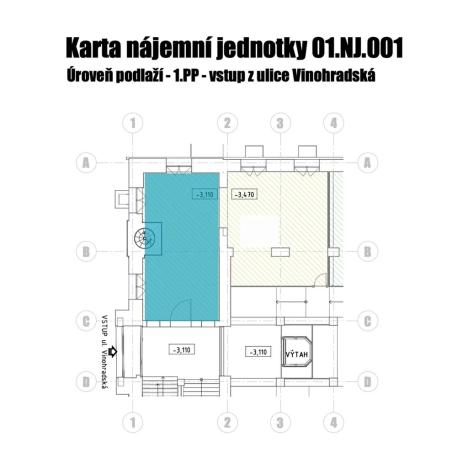 Pronájem obchodního prostoru, Praha - Vinohrady, Vinohradská, 70 m2