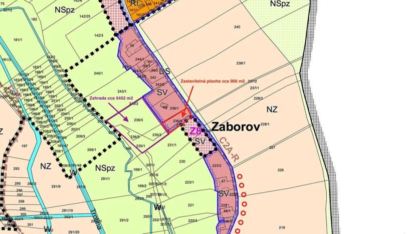 Prodej pozemku pro bydlení, Lanžov, 6308 m2