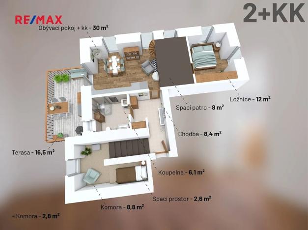 Prodej bytu 3+kk, Svoboda nad Úpou, Nádražní, 65 m2